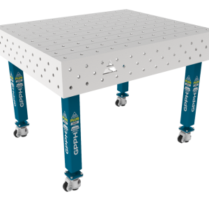 Hegesztőasztal PLUS INOX 1200 x 1000 mm Háló - 100x100mm, Rendszer - Φ16, Lábak - Kerekeken, Asztallap - Asztallap plusz INOX