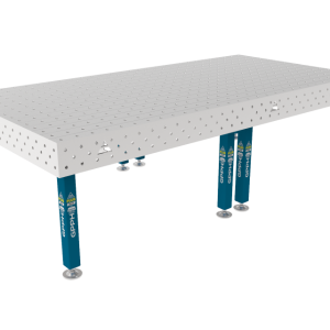 Schweißtisch PLUS INOX 3000 x 1480 mm Gitter - 100x100mm, System - Φ16, Beine - Auf Füßen, Tischplatte - Tischplatte PLUS INOX