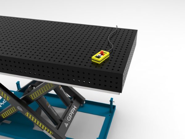 Mando a distancia para mesa con sistema hidráulico de elevación