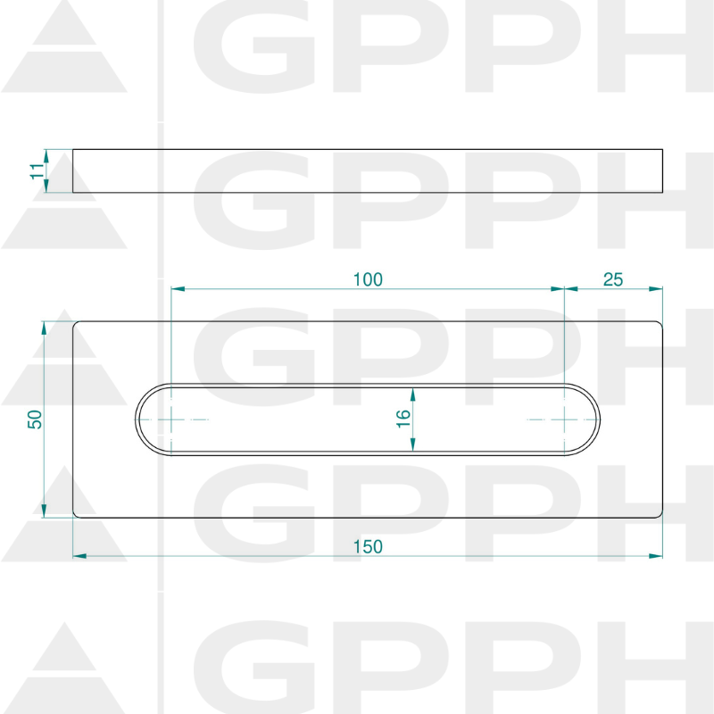 Butée 150, Système - Φ16, Série - PLUS dessin technique