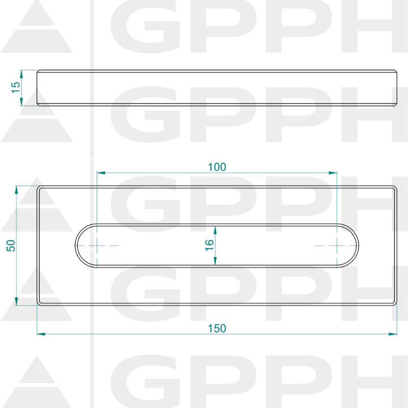Butée 150, Système - Φ16, Série - PRO dessin technique