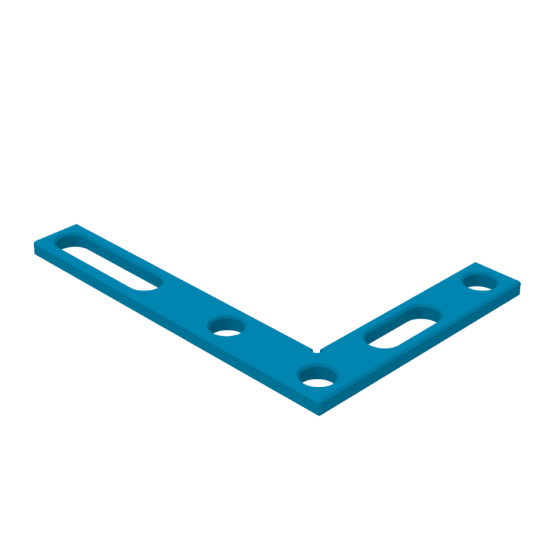 Escuadra plana 350x250mm, Sistema - Φ28, Serie - PRO