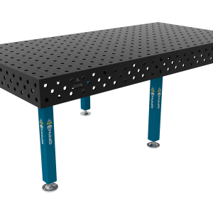 Table de soudage PLUS Grille - 100x100mm, Système - Φ28, Dimensions - 2400x1200mm, Pieds - Sur patins