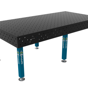 Stół Spawalniczy PLUS Siatka - 100x100mm, System - Φ16, Rozmiar - 2400x1200mm, Nogi - Na stopach