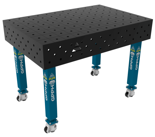 Welding Table PLUS Size - 1200x800mm, Grid - 100x100mm, System - Φ16, Legs - On wheels