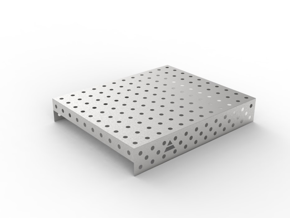 Couvercle inox 1200x1000 en maille 100x100, fi28
