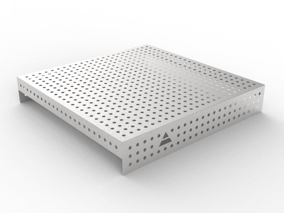 Nakładka nierdzewna 1200x1200 w siatce 50x50, fi16