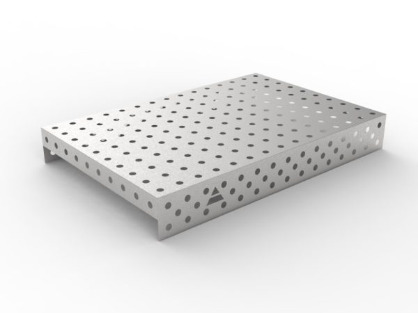 Couvercle inox 1500x1000 en maille 100x100, fi28c