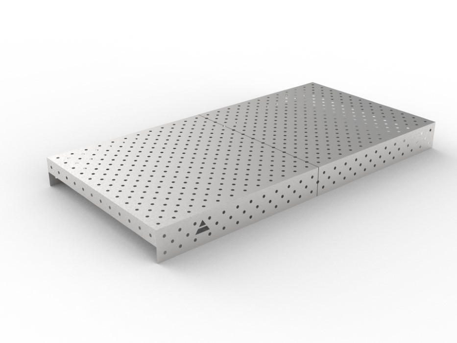 Nakładka nierdzewna 2400x1200 w siatce diagonalnej, fi16