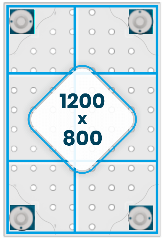 Riburi pentru masă 1200x800mm
