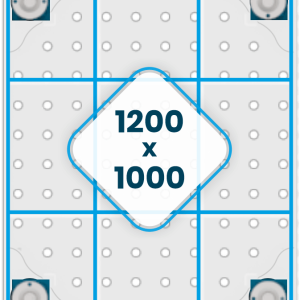Renfort nervuré de la table 1200x1000 mm