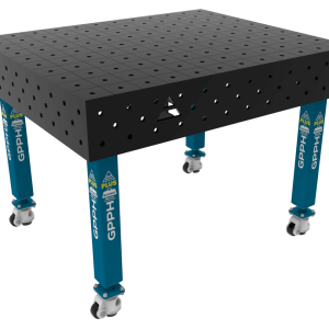 Stół Spawalniczy PLUS Rozmiar - 1200x1000mm, Siatka - 100x100mm, System - Φ16, Nogi - Na kołach