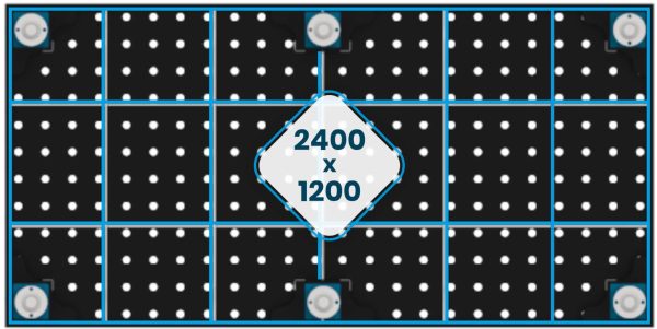 Nervures de table 2400 x 1200 mm