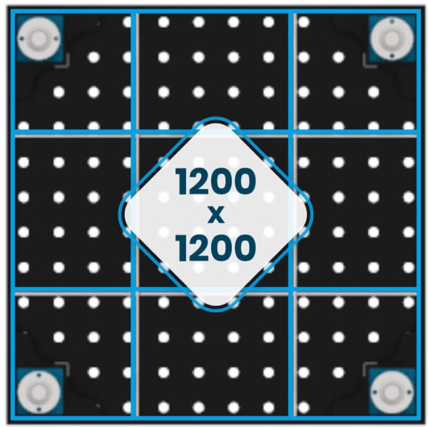 Masă de sudură EXPERT 1200 x 1200 mm cu nervuri
