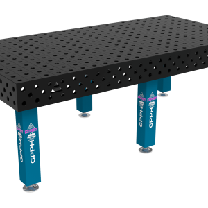 Svářovací Stůl EXPERT Rozměr - 2400x1200mm, Mřížka - 100x100mm, Systém - Φ28, Nohy - Na patkách