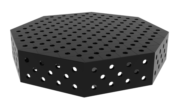Osmiboký svařovací stůl OCT 1000x1000mm fi28 diagonální síť