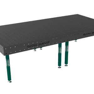 Svařovací stůl SMART Mřížka - 100x100mm, Systém - Φ16, Rozměr - 3000x1480mm, Nohy - Na patkách, Deska - 15mm