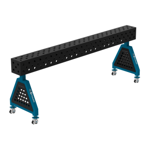 Schweißunterlage TRESTLE PLUS 2400x200x200 mm - System fi 28 - DIAGONALES Gitter - Auf Rädern