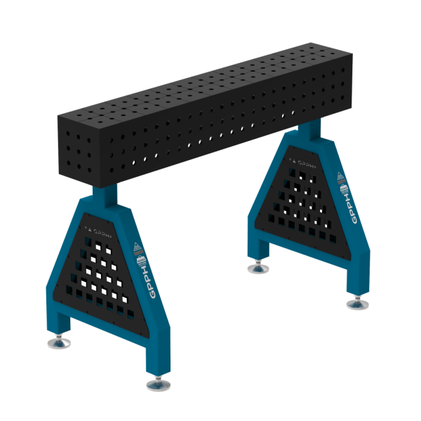 Suport de sudură TRESTLE ECO 1200x200x200 mm - sistem fi 16 - Plasă 50x50 mm - Pe picioare