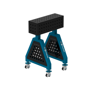 Svařovací podpora TRESTLE PRO 600x200x200 mm - systém fi 16 - Síť 50x50 mm - Na kolečkách