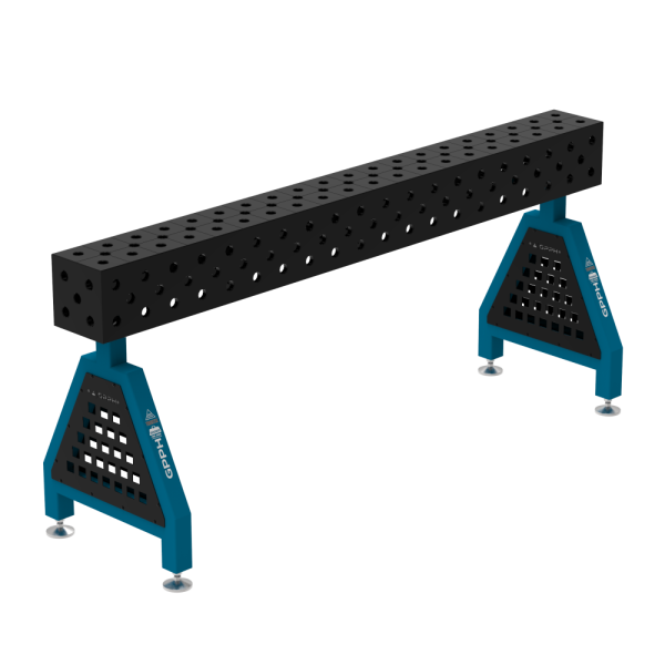 Soporte de soldadura TRESTLE PRO 2000x200x200 mm - sistema fi 28 - Malla DIAGONAL - Con patas