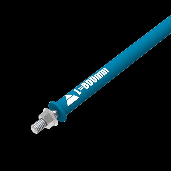 Close-up of connector for welding tables System - Φ16, Length - 800 mm