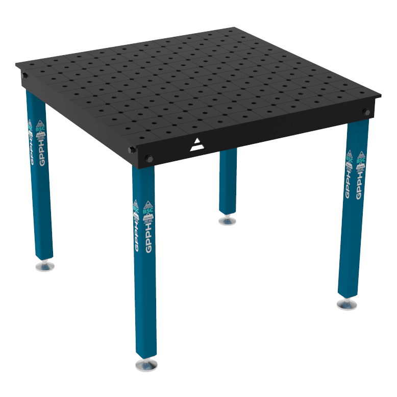 BASIC Welding Table Size - 1000x1000mm, System - Φ16, Legs - On feet, Grid - DIAGONAL