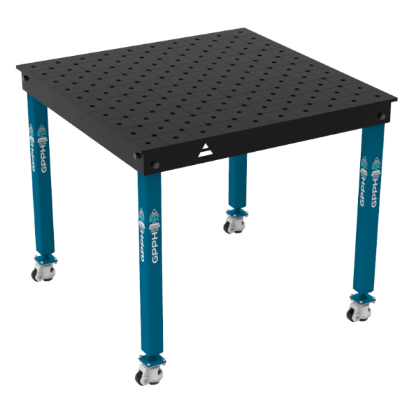 Table de Soudage BASIC Taille - 1000x1000mm, Système - Φ16, Pieds - Sur roulettes, Grille - diagonale