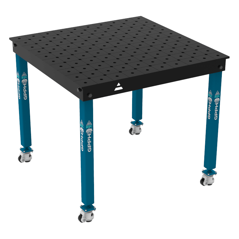 BASIC Welding Table Size - 1000x1000mm, System - Φ16, Legs - On wheels, Grid - DIAGONAL