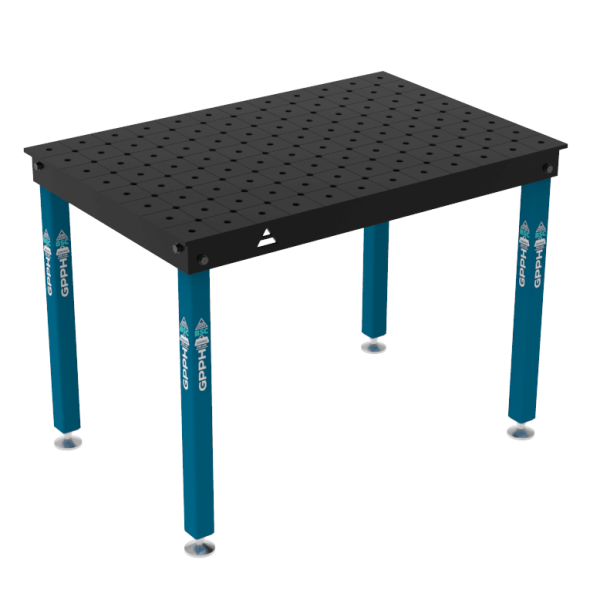 Svářovací Stůl BASIC Rozměr - 1200x800mm, Systém - Φ16, Nohy - Na patkách, Mřížka - diagonální