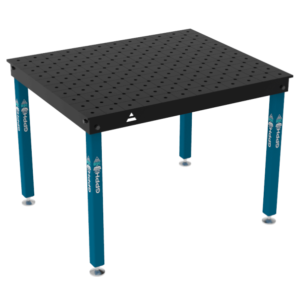 Svařovací stůl BASIC Rozměry – 1200 x 1000 mm, systém – Φ16, nohy – na patkách, síť – DIAGONÁLNÍ