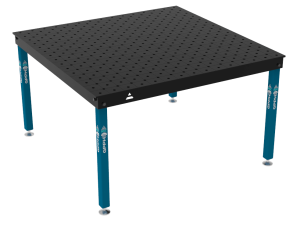 Svařovací stůl BASIC Rozměr - 1500x1480mm, Systém - Φ16, Nohy - Na patkách, Síť - DIAGONÁLNÍ