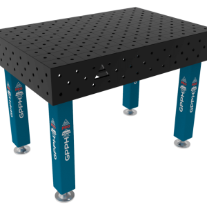 Table de soudage PRO Dimensions : 1200 x 800 mm, système : Φ16, pieds : sur socles, grille : DIAGONALE