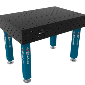 Mesa de soldadura PRO Tamaño: 1200 x 1000 mm, rejilla: 100 x 100 mm, sistema: Φ16, patas: sobre pies