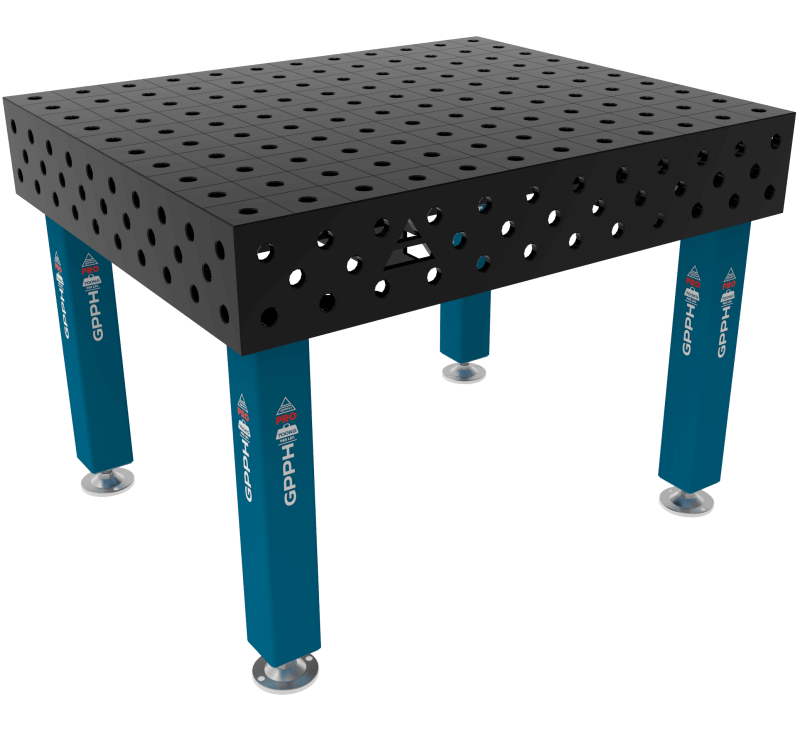 PRO Welding Table Grid - 100x100mm, System - Φ28, Size - 1200x1200mm, Legs - On feet