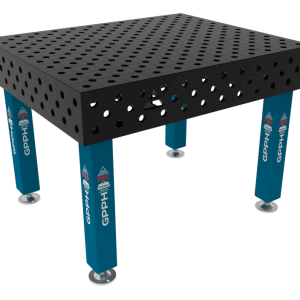 Table de soudage PRO Grille - DIAGONALE, Système - Φ28, Dimensions - 1200x1200 mm, Pieds - Sur patins