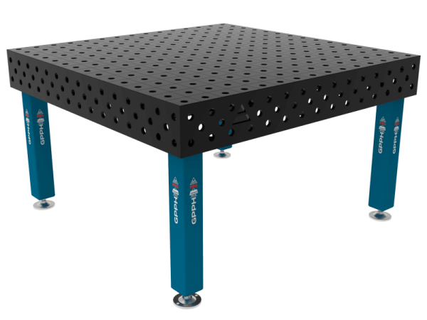 PRO Welding Table Grid - 100x100mm, System - Φ28, Size - 1500x1480mm, Legs - On feet