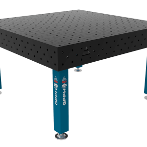 Mesa de soldadura PRO Malla: 100 x 100 mm, sistema: Φ16, tamaño: 1500 x 1480 mm, patas: sobre pies