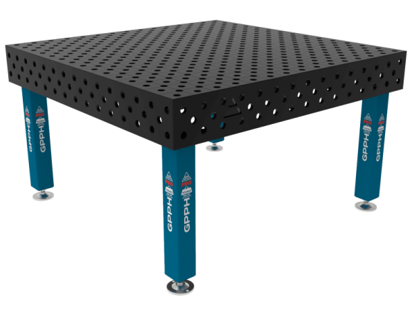 Mesa de soldadura PRO System - Φ28, tamaño - 1500 x 1480 mm, patas - sobre soportes, rejilla - DIAGONAL
