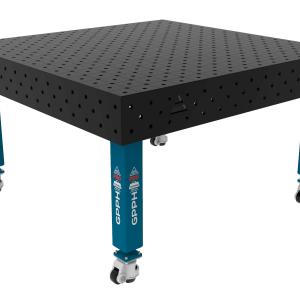 Mesa de soldadura PRO System - Φ16, tamaño - 1500 x 1480 mm, patas - con ruedas, rejilla - DIAGONAL