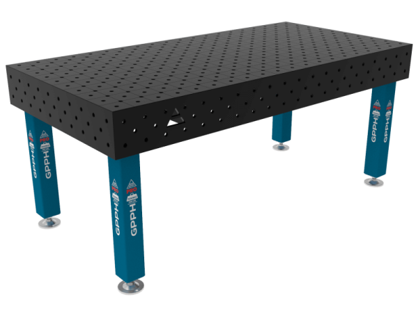 Table de soudage PRO System - Φ16, Dimensions - 2000x1000 mm, Pieds - Sur pieds, Grille - DIAGONALE