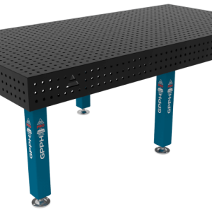 Table de soudage PRO Grille - 50x50 mm, Système - Φ16, Dimensions - 2400x1200 mm, Pieds - Sur patins