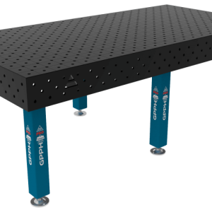 Table de soudage PRO System - Φ16, dimensions - 2400 x 1200 mm, pieds - sur socles, grille - DIAGONALE