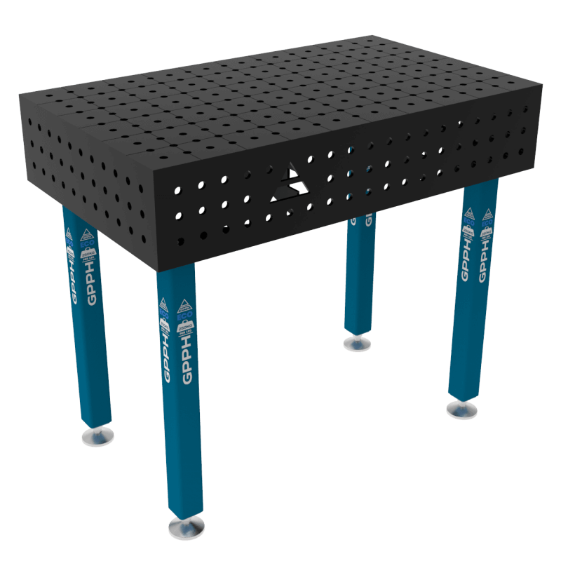 Stół Spawalniczy ECO Rozmiar - 1000x600mm, Siatka - 50x50mm, System - Φ16, Nogi - Na stopach