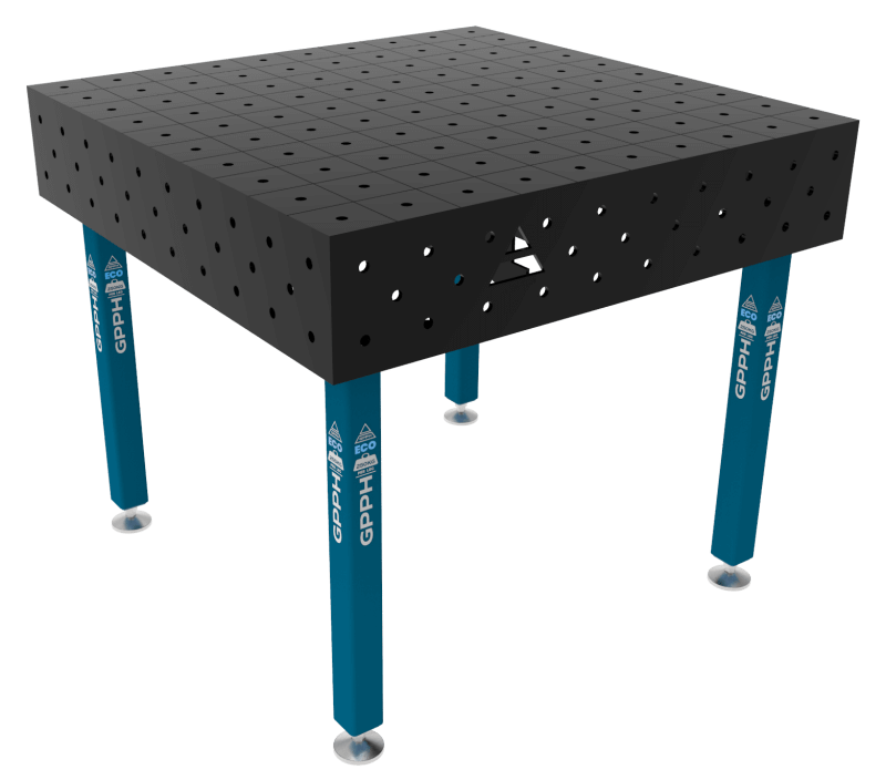 Stół Spawalniczy ECO Rozmiar - 1000x1000mm, Siatka - 100x100mm, System - Φ16, Nogi - Na stopach