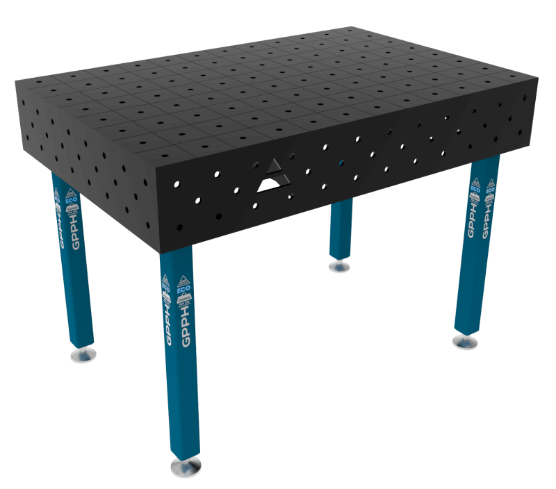 Stół Spawalniczy ECO Rozmiar - 1200x800mm, Siatka - 100x100mm, System - Φ16, Nogi - Na stopach