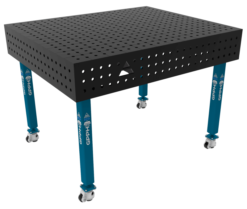 Stół Spawalniczy ECO Rozmiar - 1200x1000mm, Siatka - 50x50mm, System - Φ16, Nogi - Na kołach