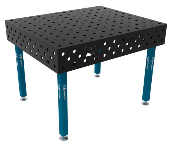 Svařovací stůl ECO Rozměry – 1200 x 1000 mm, síť – 100 x 100 mm, systém – Φ28, nohy – na patkách