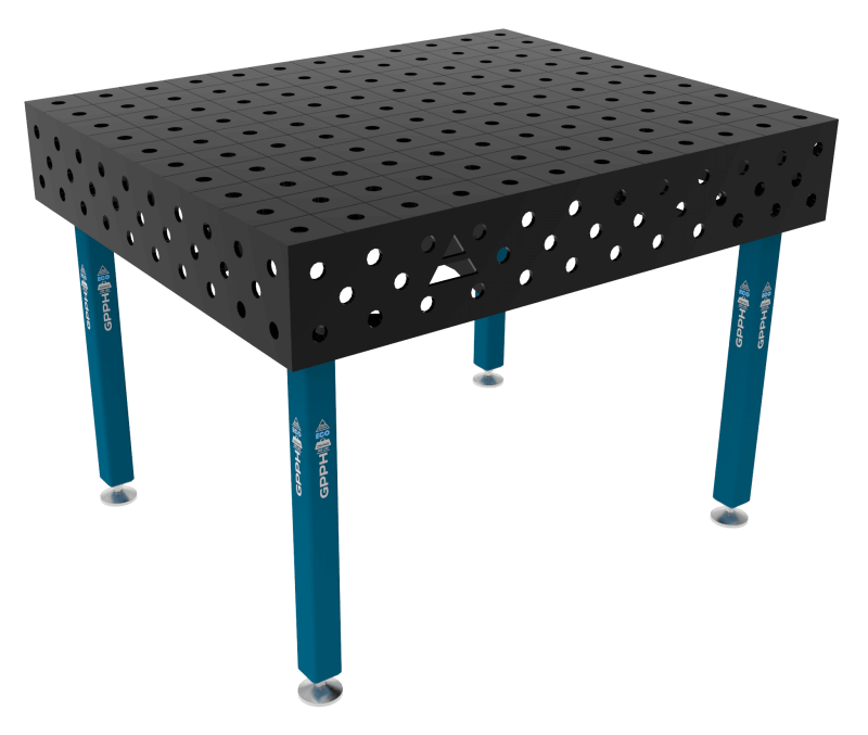 ECO Welding Table Size - 1200x1000mm, Grid - 100x100mm, System - Φ28, Legs - On feet