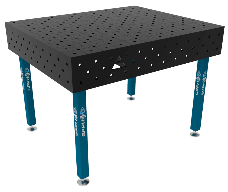 Stół Spawalniczy ECO Rozmiar - 1200x1000mm, Siatka - DIAGONALNA, System - Φ16, Nogi - Na stopach